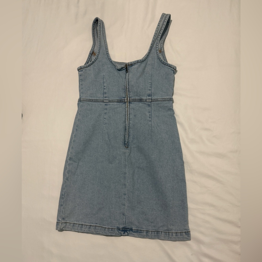 Cotton On - Women’s- Light Blue Denim Mini Dress - Small - Picture 3 of 5